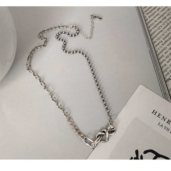 *NEW 925 Sterling Silver Vintage Heart Necklace - Picture 3 of 10